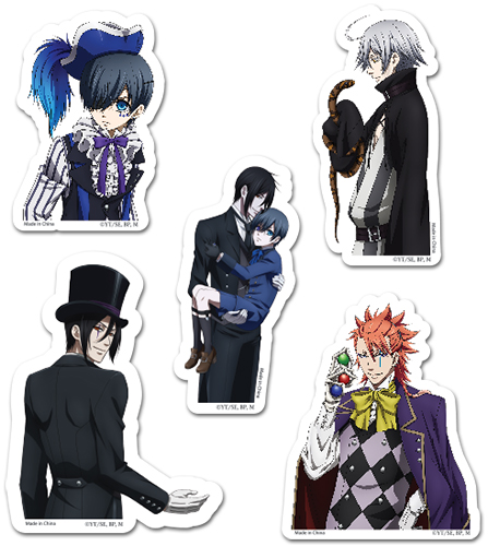 Black Butler Boc - Group Die Cut Sticker Set, an officially licensed product in our Black Butler Book Of Circus Stickers department.
