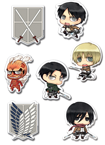 Attack On Titan - Sd Puffy Sticker Set, an officially licensed product in our Attack On Titan Stickers department.