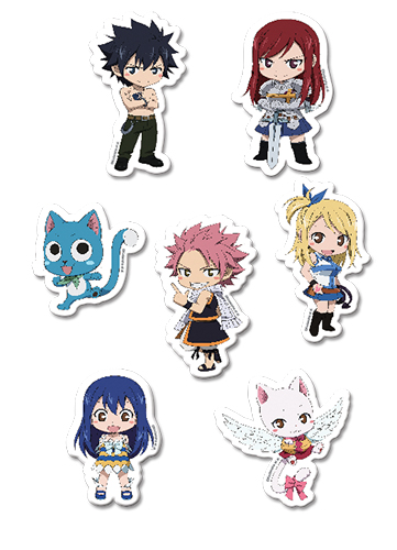 Fairy Tail - Sd Characters Puffy Sticker Set, an officially licensed product in our Fairy Tail Stickers department.
