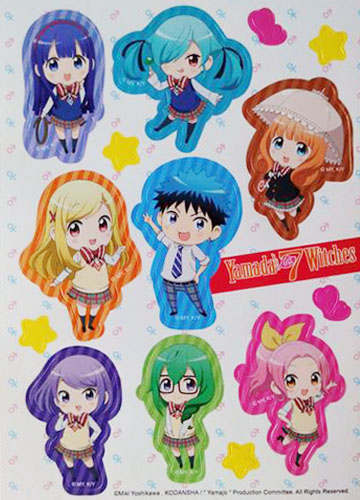 Yamada Kun And The Seven Witches - Group Sticker Set 5''X7'', an officially licensed product in our Yamada-Kun And The Seven Witches Stickers department.