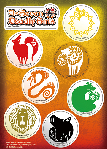 The Seven Deadly Sins - Seven Deadly Sins Logo Sticker Set, an officially licensed product in our The Seven Deadly Sins Stickers department.