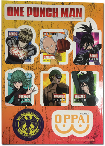 One Punch Man - Icons Group Sticker Set, an officially licensed product in our One-Punch Man Stickers department.