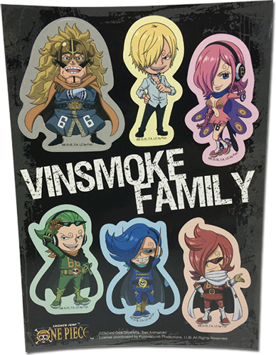 One Piece - Vinsmoke Family Sd Group Sticker, an officially licensed product in our One Piece Stickers department.