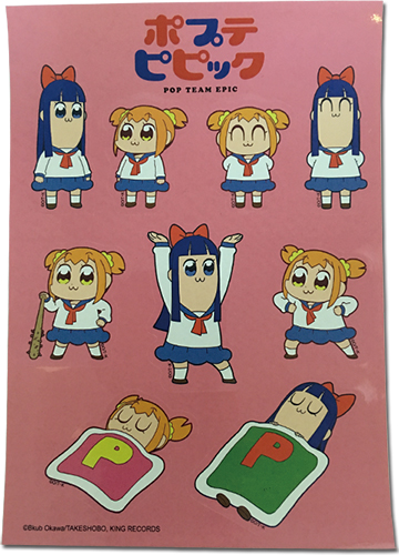 Pop Team Epic - Popuko & Pipimi Part 1 Group Sticker Set, an officially licensed product in our Pop Team Epic Stickers department.