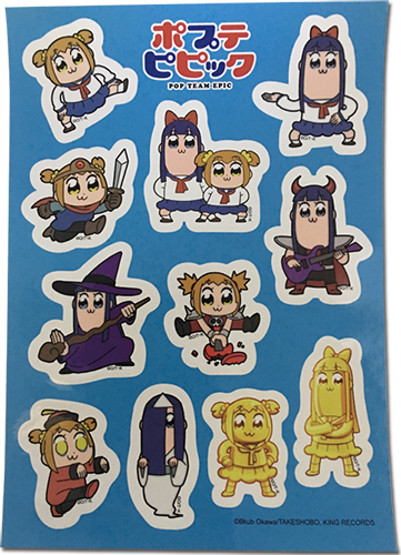 Pop Team Epic - Popuko & Pipimi Pt.3 Groups Stickers, an officially licensed product in our Pop Team Epic Stickers department.