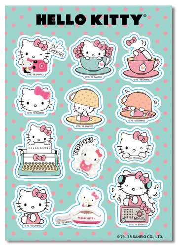 Hello Kitty - Class 2017 Sticker Set, an officially licensed product in our Hello Kitty Stickers department.