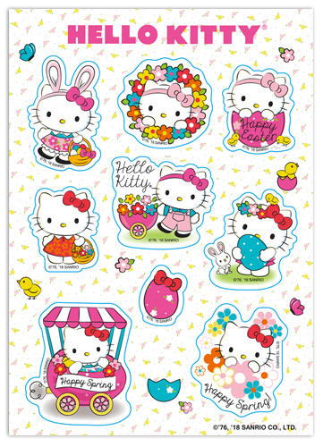 Hello Kitty - Easter 2017 Sticker Set, an officially licensed product in our Hello Kitty Stickers department.