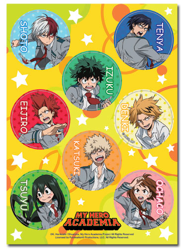 My Hero Academia - Group Uniform Sticker Set, an officially licensed product in our My Hero Academia Stickers department.