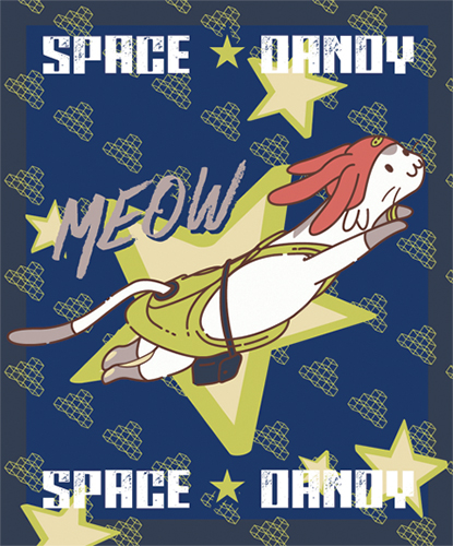 Space Dandy - Meow Throw Blanket, an officially licensed product in our Space Dandy Blankets & Linen department.