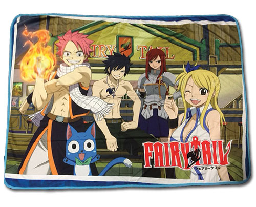 Fairy Tail - Group In Bar Sublimation Throw Blanket, an officially licensed product in our Fairy Tail Blankets & Linen department.