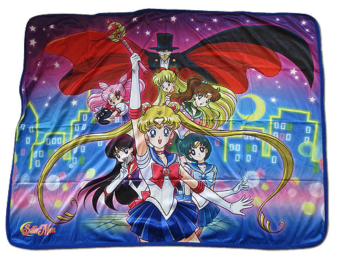 Sailor Moon R - Sailor Moon Group Sublimation Throw Blanket, an officially licensed product in our Sailor Moon Blankets & Linen department.