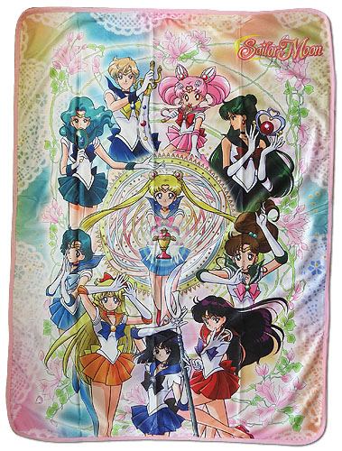 Sailor Moon S - Sailor Moon Group Sublimation Throw Blanket, an officially licensed product in our Sailor Moon Blankets & Linen department.