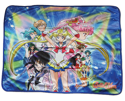 Sailor Moon S - Super Sailor Moon Group Sublimation Throw Blanket, an officially licensed product in our Sailor Moon Blankets & Linen department.