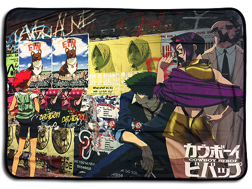 Cowboy Bebop - Group Sublimation Throw Blanket, an officially licensed product in our Cowboy Bebop Blankets & Linen department.