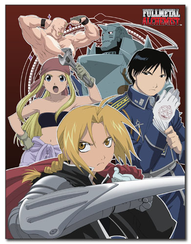 Fullmetal Alchemist - Group 1 Sublimation Throw Blanket, an officially licensed product in our Fullmetal Alchemist Blankets & Linen department.