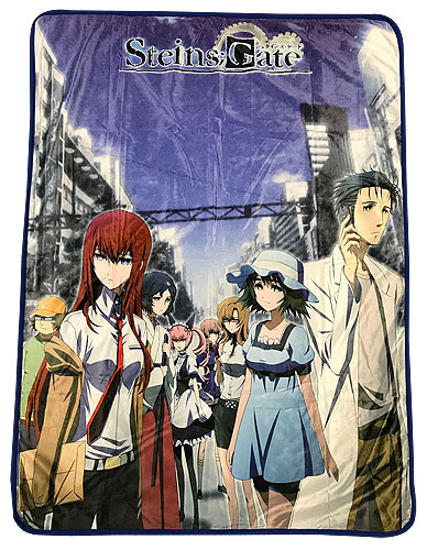 Steins;Gate - Keyart #2 Sublimation Throw Blanket, an officially licensed product in our Stein;S Gate Blankets & Linen department.