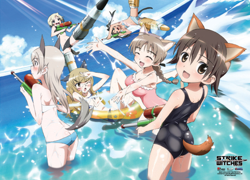 Strike Witches Swimming Suits Wall Scroll, an officially licensed product in our Strike Witches Wall Scroll Posters department.