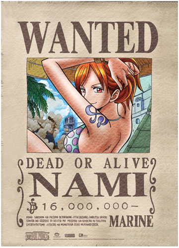 One Piece Nami Wanted Wall Scroll, an officially licensed product in our One Piece Wall Scroll Posters department.