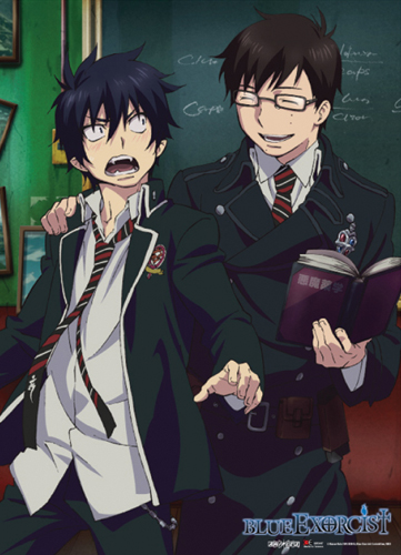 Blue Exorcist Rin And Yukio Wallscroll, an officially licensed Blue Exorcist product at B.A. Toys.