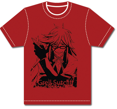Black Butler Grell With Scissors T-Shirt M, an officially licensed Black Butler product at B.A. Toys.