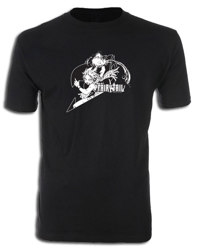 Fairy Tail - Leaping Natsu Screen Print T-Shirt L, an officially licensed product in our Fairy Tail T-Shirts department.