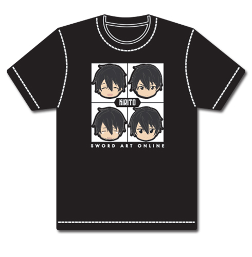 Sword Art Online Kirito Faces T-Shirt S, an officially licensed product in our Sword Art Online T-Shirts department.