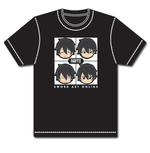 Sword Art Online Kirito Faces T-Shirt L, an officially licensed product in our Sword Art Online T-Shirts department.