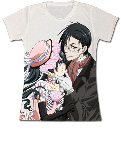 Black Butler - Ciel And Sebastian Dancing Full Print T-Shirt XXL, an officially licensed product in our Black Butler T-Shirts department.