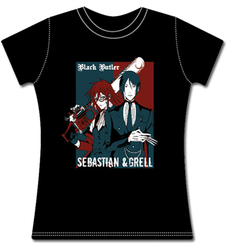Black Butler Sebastain & Grell Jrs T-Shirt M, an officially licensed Black Butler product at B.A. Toys.