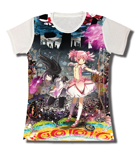 Madoka Magica Movie - Homura And Madoka Jrs T-Shirt M, an officially licensed product in our Madoka Magica T-Shirts department.