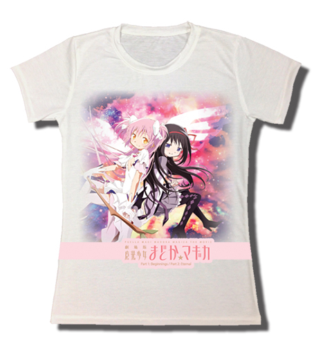 Madoka Magica Movie - Madoka Sitting With Homura T-Shirt S, an officially licensed product in our Madoka Magica T-Shirts department.