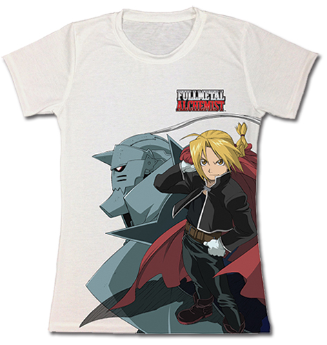 Fullmetal Logo Ed & Al Jrs T-Shirt S, an officially licensed product in our Fullmetal Alchemist T-Shirts department.