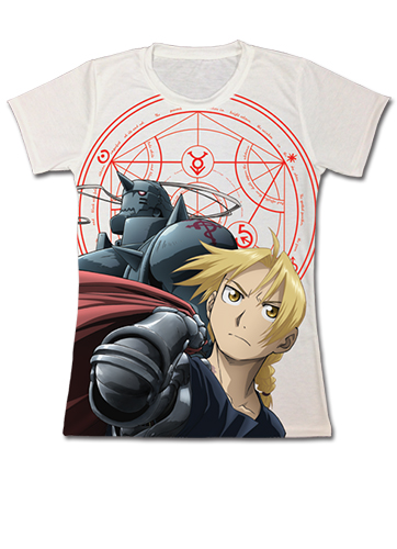 Fullmetal Alchemist Brotherhood - Brothers Jrs T-Shirt S, an officially licensed product in our Fullmetal Alchemist T-Shirts department.
