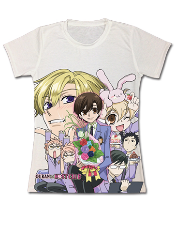 Ouran H.S Host Club - Group 1 Sublimation Jr T-Shirt L, an officially licensed product in our Ouran High School Host Club T-Shirts department.