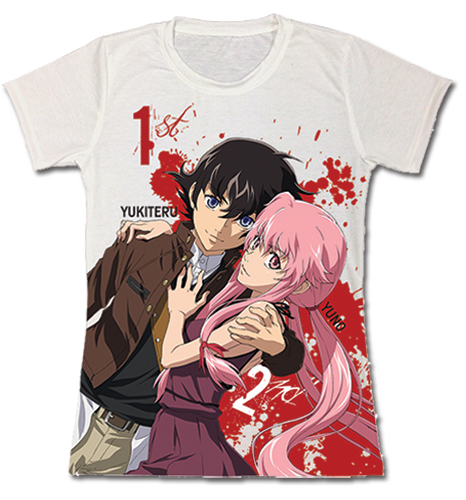 Future Diary - Yukiteru And Yuno Jrs. T-Shirt L, an officially licensed product in our Future Diary T-Shirts department.