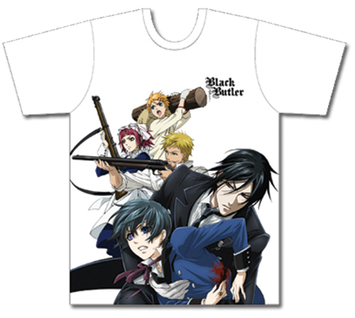 Black Butler - Group Ready To Battle Men's T-Shirt M, an officially licensed Black Butler product at B.A. Toys.