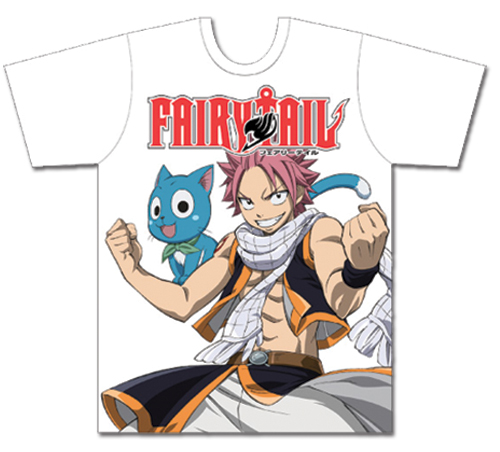 Fairy Tail - Natsu And Happy Men's T-Shirt S, an officially licensed product in our Fairy Tail T-Shirts department.