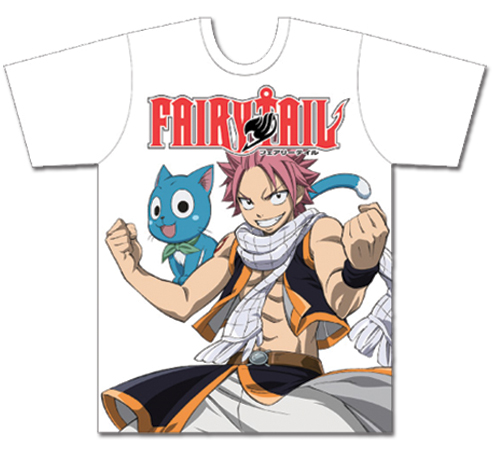 Fairy Tail - Natsu And Happy Men's T-Shirt L, an officially licensed product in our Fairy Tail T-Shirts department.