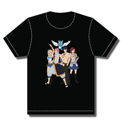 Fairy Tail - Main Group Men's T-Shirt L, an officially licensed product in our Fairy Tail T-Shirts department.