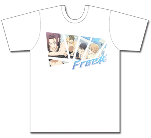 Free! Haruka, Makoto, Nagisa, & Rin Mens Sublimation T-Shirt XXL, an officially licensed product in our Free! T-Shirts department.