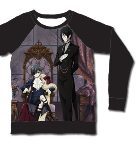 Black Butler - Keyart Long Sleeve Jrs. T-Shirt S, an officially licensed product in our Black Butler T-Shirts department.