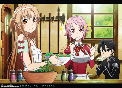 Sword Art Online Asuna, Lizbeth & Kirio Wallscroll, an officially licensed product in our Sword Art Online Wall Scroll Posters department.