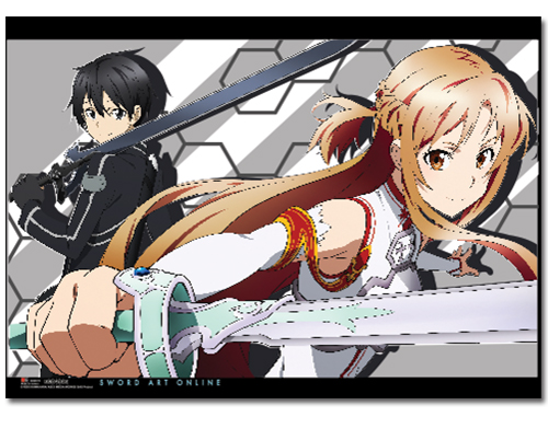 Sword Art Online - Kirito Asuna Wall Scroll, an officially licensed product in our Sword Art Online Wall Scroll Posters department.