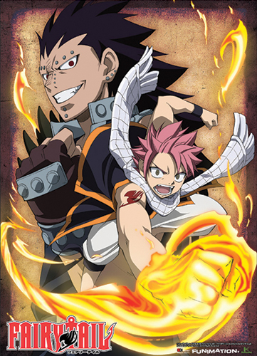 Fairy Tail Natsu Fire Fist & Gajeel Wallscroll, an officially licensed product in our Fairy Tail Wall Scroll Posters department.