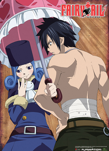 Fairy Tail Gray & Juvia With Umbrella Wallscroll, an officially licensed product in our Fairy Tail Wall Scroll Posters department.
