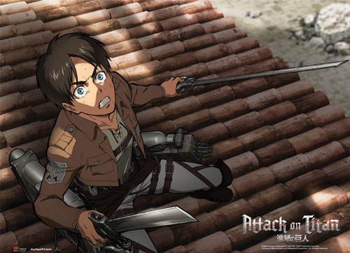Attack On Titan - Eren Wallscroll, an officially licensed product in our Attack On Titan Wall Scroll Posters department.