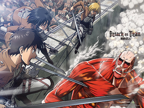 Attack On Titan - Group Wall Scroll, an officially licensed product in our Attack On Titan Wall Scroll Posters department.