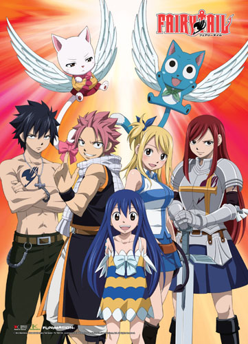 Fairy Tail - Fairy Tail Wild Groupshot Wall Scroll, an officially licensed product in our Fairy Tail Wall Scroll Posters department.