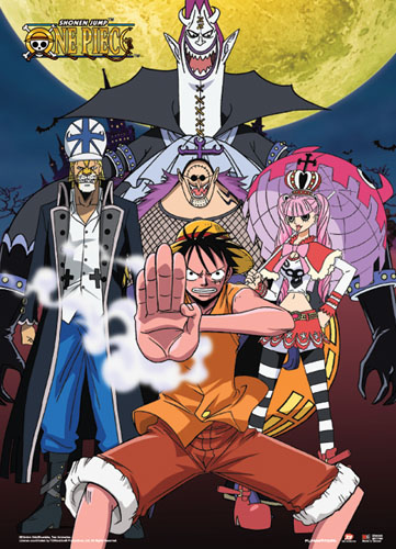 One Piece - Luffy Vs The Mysterious Four Wallscroll, an officially licensed product in our One Piece Wall Scroll Posters department.