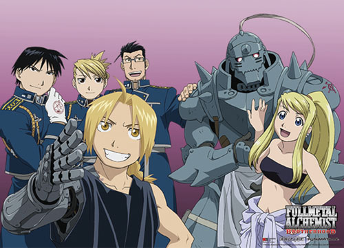 Fullmetal Alchemist Brotherhood - Group 3 Wallscroll, an officially licensed product in our Fullmetal Alchemist Wall Scroll Posters department.